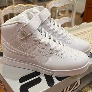 Fila White High-Top Sneaker